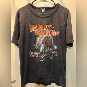 RARE Vintage Harley Davidson T Shirt Indian Chief 80s